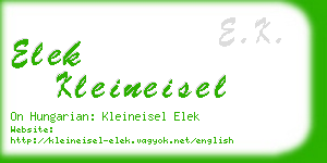 elek kleineisel business card